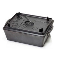 Казан Petromax Loaf Pan 5,5L cu capac si fund plat, fonta