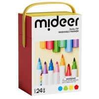 Набор для творчества Mideer MD4309 Set de markere lavabile cu 2 vârfuri, 24 culori