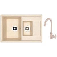 Мойка кухонная со смесителем Dr.Gans Astra 760K + SanDonna F 7073 bej