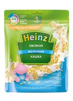 Каша Heinz Омега3 овсяная с молоком, с 5месяцев, 200г