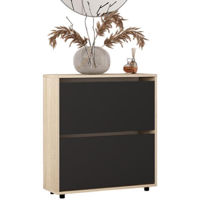 Raft pentru încălțăminte Mobildor-Lux Leo 50x27x86H cm Sonoma/Anthracite