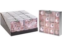 Набор шаров 16X40mm, розовые, в коробке