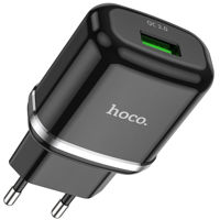 Hoco Wall Charger N3 Special Single Port USB QC3.0 15W, Black