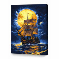 Картина по номерам Ideyka KHO6375 40x50cm Eco, Acolo unde cerul intalneste marea cu vopsele metalic extra