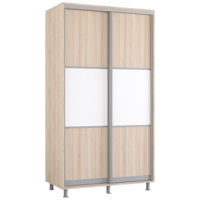 Dulap Mobildor-Lux Aron-S 1.0m-1.8m uși glisante din PAL orizontal (120x60x200H cm) Sonoma