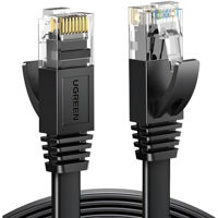 Кабель для IT Ugreen 50177 Cat6 Flat Ethernet Cable, U/UTP, 8m, Black