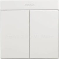 Întrerupător electric Aqara ZNQBKG25LM White H1M - 2 клавиши (c нулём) квадратный подрозетник