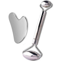 Аксессуар для ухода за лицом inSPORTline 12731 Набор Ролик для лица металл + Гуаша IN28409 Comesta