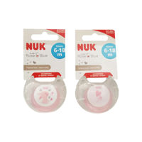 NUK Suzeta silicon Baby Rose 6-18luni in cutie