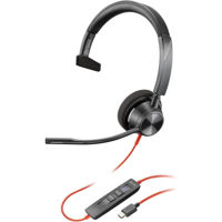 Наушники игровые Plantronics Poly Blackwire 3310 Monaural USB-C + USB-C/A Adapter