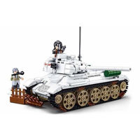 Конструктор Sluban B0978 Army (Battle of Budapest) - T-34/85 Medium Tank White