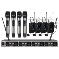 Микрофон RBR BM-7078 HB Wireless UHF 4 Microfoane + 4 Headset