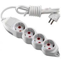 Удлинитель электрический Mono Electric 4п 3м белый Orion