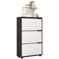 Raft pentru încălțăminte Mobildor-Lux Leo 60x27x125H cm Anthracite/White