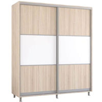 Dulap Mobildor-Lux Aron-S uși glisante din PAL orizontal (190x60x200H cm) Sonoma