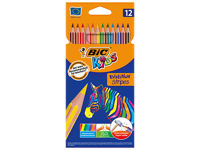 Set de creioane colorate 12 buc BIC Evolution Stripes