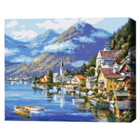 Картина по номерам BrushMe BS6936 40х50 сm (fără cutie) Sat la poalele muntelui