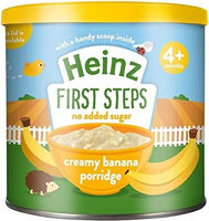 Каша HEINZ First Steps Cereal, Бананы, Молоко (6 месяцев) 240г