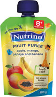 Пюре NUTRINO яблоко, манго, папайя и банан (8 мес), 100 г