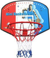 Щит баскетбольный 60x43 см + кольцо d=32 см, сетка и мяч 55618 (7209)