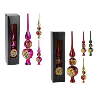 Decor de Crăciun și Anul Nou Promstore 32951 Varf de brad din sticla Jumble, 30cm