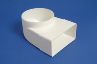 Cot 90° conectare tub rotund/plat plastic 55 x 110 mm / D.100 KLD  EUROPLAST