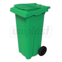 купить Бак мусорный 120 л (HDPE) на колесах (зеленый)  UNIPLAST TR в Кишинёве