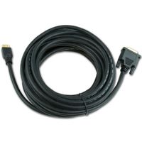 Cable HDMI to DVI  7.5m Cablexpert, male-male, GOLD, 18+1pin single-link, CC-HDMI-DVI-7.5MC