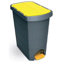 Урна для мусора Hydro S cu pedală PELICAN 60 L Negru / Galben 0430512