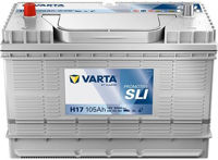 Автомобильный аккумулятор Varta 105AH 800A(JIS) клемы 0/1 (330x172x240) T3 050 клемы по центру (605102080K182)