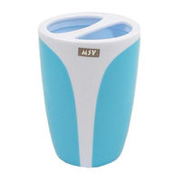 Стакан для зубных щёток MSV 52238 Kandy, albastru deschis, din plastic