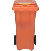 Урна для мусора Uniplast 37200 120 L pe roti (portocaliu) HE