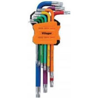 Набор ручных инструментов Villager Set de chei Torx cu braț lung de 9pcs (059882)