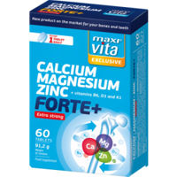 Calciu+Magneziu+Zinc+(Vit B6,D3,K1) FORTE comp. N60 (1 tab/zi) MaxiVita