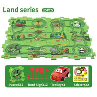 Машина ToyMall 004300 Trasa-puzzle cu Mașină cu baterii