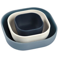 Посуда для кормления Beaba B913566 набор из 3 силиконовых мисок Night Blue