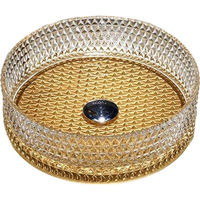 Раковина SanDonna ST-GL04D din sticla pe blat rotund Auriu