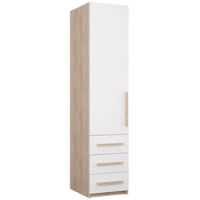 Шкаф Mobildor-Lux Smart-Home (0,50x0,56x2,0H м) с полками и ящиками Sonoma/Белый