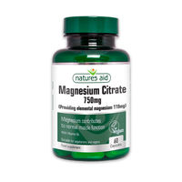 Magneziu Citrat 750mg+Vit B6 5mg VEGAN caps. N60 Natures Aid