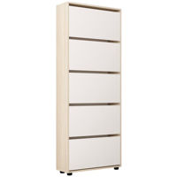 Raft pentru încălțăminte Mobildor-Lux Leo 50x27x203H cm Sonoma/White