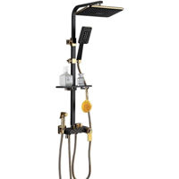 Panou de duș miscellaneous 8003 Gold Lion negru/auriu mat/lucios