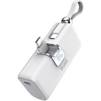 Аккумулятор внешний USB (Powerbank) Trust TR26105 PACTO Pocket powerbank, 5000mAh, LED display, White