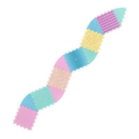 Коврик игровой Ortek 12899 Коврик-пазл ортопедический -массажный Набор 6+6 эл. Пастель