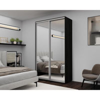 Dulap Nex Home Dulap cu uși glisante, 140x60x240cm, Oglinda, Carbon