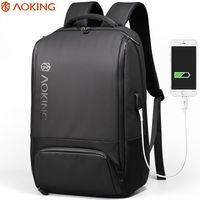 Рюкзак Aoking SN77880A для ноутбука дo 15.6", с USB-портом, водонепроницаемый, черный