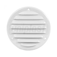 Grila ventilatie metal rotunda D.100 (cu plasa metalica) (alba) MR100  EUROPLAST