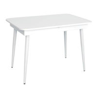 Стол Evelin di Costacurta DT-432-1R WH, 120(165)х75х76см, Каркас/Опоры: Металл Белый