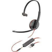 Наушники игровые Poly Blackwire 3215 Monaural USB-A (Bulk) (80S06A6)