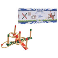 Игрушка Holland 44778 Игра деревянная Quots-накинь кольцо 5 колец + крестовина