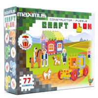 Set de construcție Maximus MX9176 cu blocuri-kraft și autocolante 77 elem.
